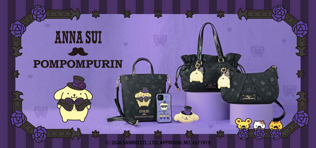 Pompompurin x ANNA SUI First Collaboration Celebrates 30th Anniversary with Gentlemanly Style