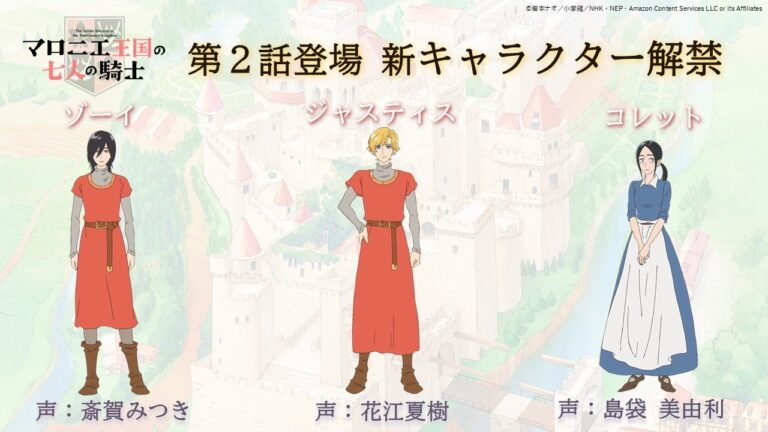 Marronnier Oukoku no Shichinin no Kishi Anime Reveals Additional Cast