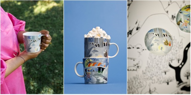 Tove Jansson’s Moominvalley in Winter Art Inspires Winter Night Glow Mug and Mini Plates in Japan